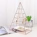 MORIGEM Jewelry Organizer, Pyramid 4 Tier Jewelry Tower, Decorative Jewelry Holder Display with White Tray for Necklaces, Bracelets, Earrings & Rings, Rose Gold