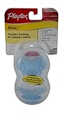 Playtex 2 Pack Binky Silicone Pacifier, Newborn 0 to 6 Months (Blue)