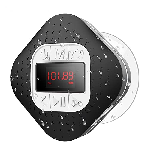 Bluetooth Shower Speaker Radio with LED Screen, AGPTEK Portable