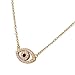 My Daily Styles 925 Sterling Silver Yellow Gold-Tone Evil Eye Hamsa White Blue CZ Womens Pendant Necklace