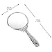 UPIT Handheld Vanity Makeup Mirror Vintage Cosmetic Mirror Plastic Makeup Mirror (3.7x7.5inch)(9.5x19cm) (Silver)