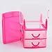 Haoun 3-Tier Desktop Organizer Drawer Units Storage Box A4 Paper File Cabinet (Pink-Small)