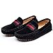 Shenn Boys Girls Cute Strap Slip-On Comfortable Dress Suede Leather Loafer Flats