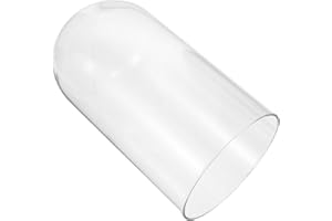 Angoily Mechanical Clock Glass Cover Dome Decorative Bell Jar for Mantel Clock Collectibles Display Cloche