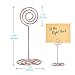 AIEVE Table Card Holders 24 Pack Wire Shape Place Card Holders Table Number Holders Table Photo Holder Table Pictures Stand for Place Cards Wedding Party Office Desk Name Memo Menu Clips (Rose Gold)