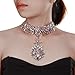 Holylove Crystal Statement Necklace Choker Chain Jewelry in Crystal Beads Gift Box-HLN0006 Crystal