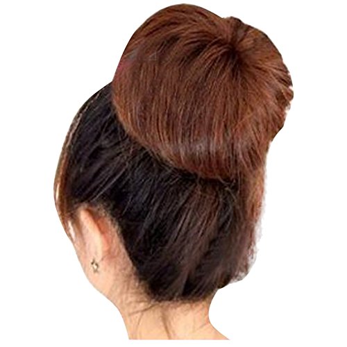 HugeStore Women Ladies 3 Pcs Hair Bun Donut Maker Doughnut Shaper Bun Ring Beige