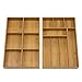 Seville Classics 2 Pack Bamboo Drawer Organizer