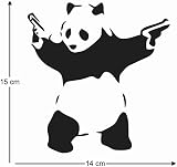 Arubas Banksy Bad Panda Graffiti Sticker Car Vinyl Decal Bumper Funny view 2