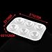 25 Pcs Paint Tray Palettes 6 Well Rectangular Plastic Watercolor Pallets, White