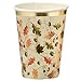 Gift Boutique 50 Thanksgiving Party Cups 9 oz. Disposable Paper Cup in Elegant Autumn Leaves Design with Gold Foil for Fall Dinner Event Decorations