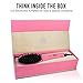 Hair Straightener Brush | Anti - Scald straightening Heat Brush | Ionic Ceramic Technology | LCD Screen | Auto Shut Off | Karma Beauty |(Pink)