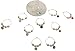 Potomac Banks Acrylic Wine Glass Charms (Comes with Free How to Live Stress Free Ebook) (10 Faux Pearl)