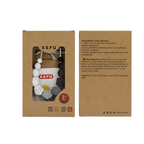 Teething Necklace Breastfeeding Nursing Necklace for Mum to Wear Baby BPA Free Silicone Beads Babies teethers Sensory chewlery for Kids