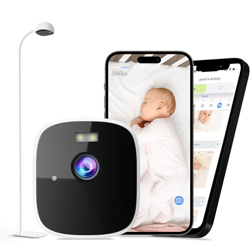 Photo 1 of Instababy Smart Baby Monitor with Floor Stand, 2K Crib Camera with AI Breathing Monitor, No Wearables WiFi Baby Camera, Night Vision, Baby Sleep Tracker, Cry & Motion Alerts, Diaper & Feeding Record