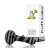Labs Glass Water Device Black 5 inch Spoon with a Carb