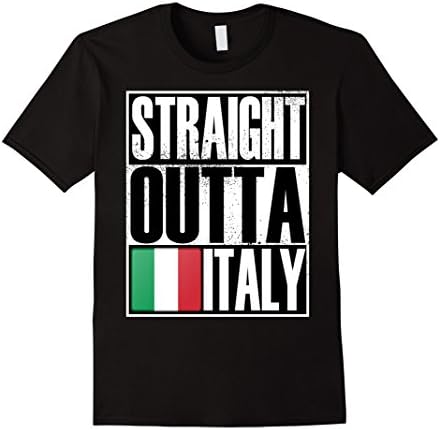 Men's Teecastle Straight Outta Italy T-Shirt Small Black