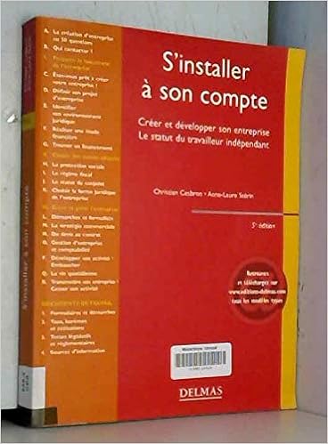 Amazon Fr S Installer A Son Compte Creer Et Developper Son Entreprise Le Statut Du Travailleur Independant Cesbron Christian Sterin Anne Laure Livres