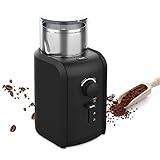 Electric Coffee Bean Grinder, Powerful Grinder, Grind Size & Cup Selection, Removable Cup, Stainless Steel, Easy Cleaning, Herbs, Grains, Nuts, Spice, 12 Cups, 200 Watt, Best Gifts (01)