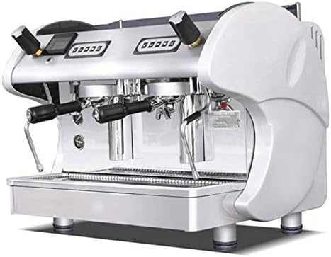 LZ Coffee Machine Italian Semi-Automatic Double-Head Coffee Machine High Pressure Steam Espresso Machine Shop Equipment,White