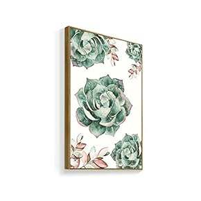 beautiful Floral Succulents - Framed Canvas