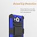 Lumia 950 Case, Combo Rugged Shell Cover Holster with Built-in Kickstand and Holster Locking Belt Clip + Circle(TM) Stylus Touch Screen Pen And Screen Protector - Blue