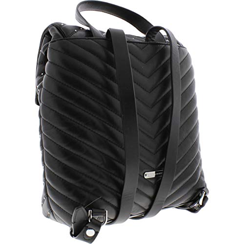 black leather studded backpack