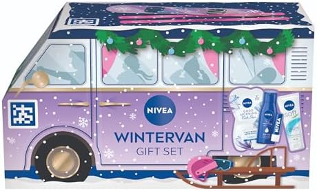 NIVEA Wintervan Gift Set (4 Products) – Women's Gift Set – Includes Moisturising Cream, Lip Balm, Body Lotion and Face Sheet Mask