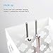 NEX Umbrella Holder, Metal Umbrella Stand Rack Storage, with Drip Tray and Hooks, Square, White