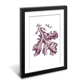 Black Paper Framed for Living Room Bedroom Simple Herbs for