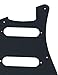 Metallor Electric Guitar Pickguard 3 Ply 11 holes SSS Single Coil Compatible with Strat Style Modern Guitar Parts Replacement(Black)