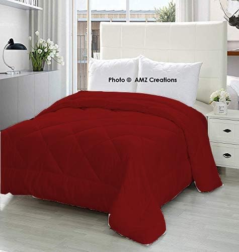 AMZ Microfiber 300 TC Reversible Single Bed Blanket (Maroon, 60 x 90 Inches)