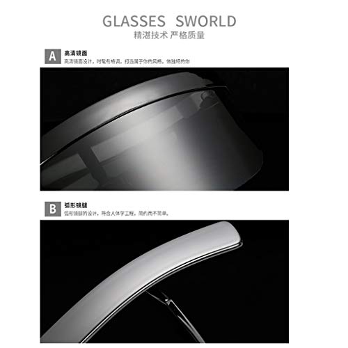 Sonnenbrille Big Mask Mirror Sonnenschutz Anti-Peeping Mask Ideal Radbrille Autobrille und Anglerbrille mit UV-Schutz – Bild 7