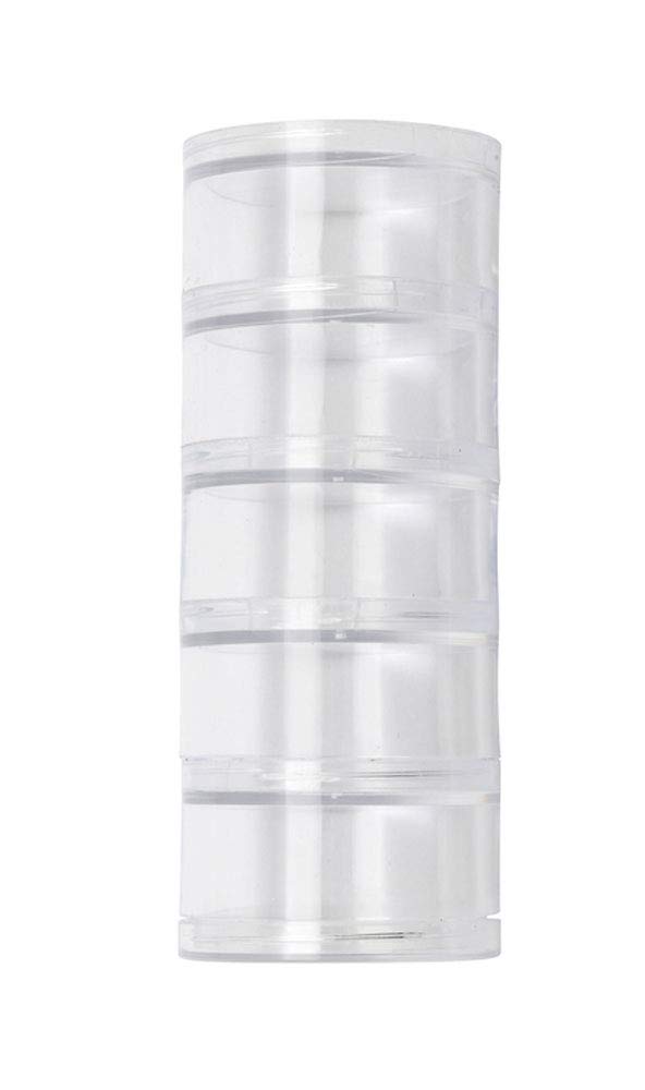 Glorex 5 2001 47 Storage Box with 5 Round Compartments Transparent Plastic Each Approx. 5 x 3 cm