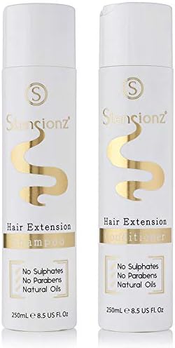 Sulphate Free Hair Extension Shampoo & Conditioner (250ml x 2) by Stensionz … (Duo)