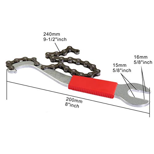 IZTOSS Bicycle Cassette/Rotor Locking Removal Tool and Sprocket Remover/Pedal Wrench, 1/2 x 3/32 - Thumbnail 3