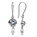 NOVICA Artisan Handcrafted Cultured Freshwater Pearl Blue Topaz Dangle Earrings | Pearl Silver Sterling Sky Fantasy Dangle Earrings | Gemstone Birthstone Themed Earrings Topaz Wedding Bridal Earrings