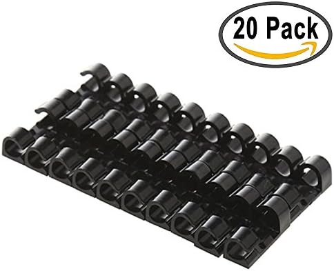 20 Pieces Self-Adhesive Cable Clips Pads, Organize Cords and Wires for a Clean, Beautiful Home or Office