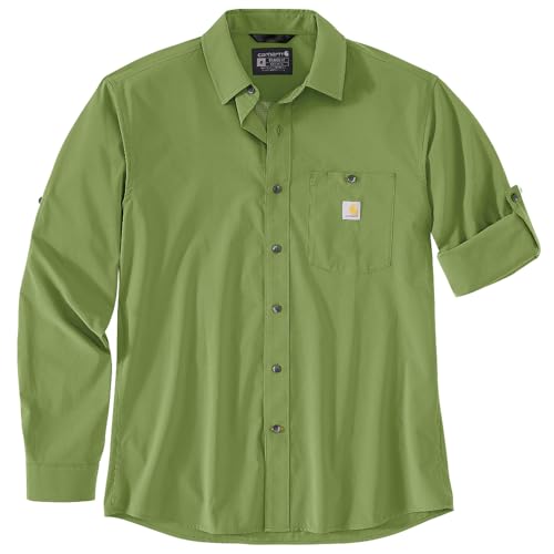 Carhartt Men’s Big & Tall Force Sun Defender Relaxed Fit Lightweight Long-Sleeve Shirt, Switchgrass