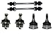PartsW - 6 Pieces Kit for Ford Explorer 2002-2006 All Models, Upper & Lower Ball Joints Front Sway Bar End Link