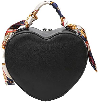 XMLiZhiGu Heart-shaped Loving Hearts Messenger Crossbody Shouder Bag for Womens Girls Black 3