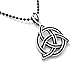 Exoticdream Triquetra Celtic II Knot Trinity Triskele Pewter Pendant + 24