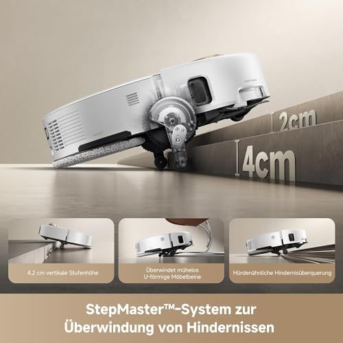 V50 Ultra Saugroboter, 24.000 Pa Saugkraft & Thermo-Wischen, Weiß