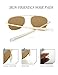 WELUK Men's Pilot Aviator Sunglasses Polarized 55mm Military Style with Bayonet Temples (Gold/Brown, 55)