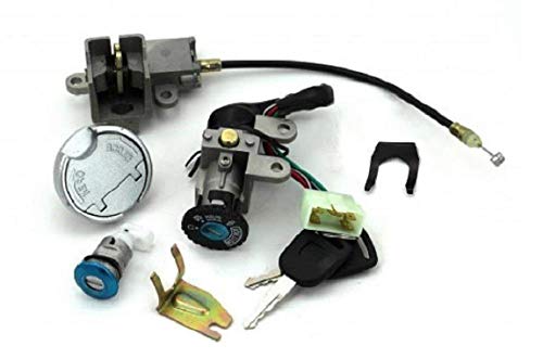 High Performance 50CC Ignition Switch Key Lock for GY6 50cc Jonway Taotao Roketa Metal Plastic Silver Black