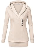 Hoodie Sweatshirts for Women,Messic Women's Winter V-Neck Thick Knitted Sweatshirt Pullover Sweater Hoodie Top (XX-Large, Beige)
