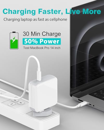 96W USB C Charger Compatible with MacBook Pro MacBook Air 13 14 15 16 inch 2024 2023 2022 2021 2020, M3 M2 M1 Mac Laptop, and All USB C Devices (2M/6.6FT C to C Cable Included)