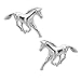 Spinningdaisy Wild Mustang Horse Earrings (Silver Plated)