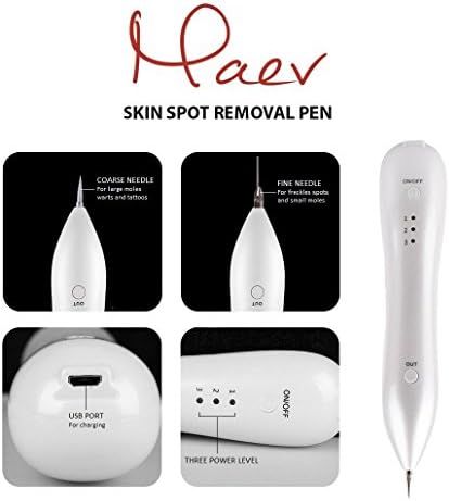 MAEV Skin Spot Removal Pen | Portable Cordless USB Charging | Skin Tags Freckles Pigments Moles Warts and Tattoos