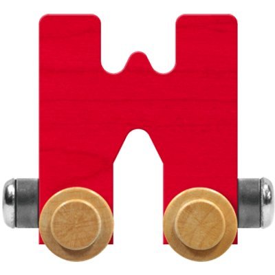 NameTrain Bright Letter Car W - Made in USA (Red)